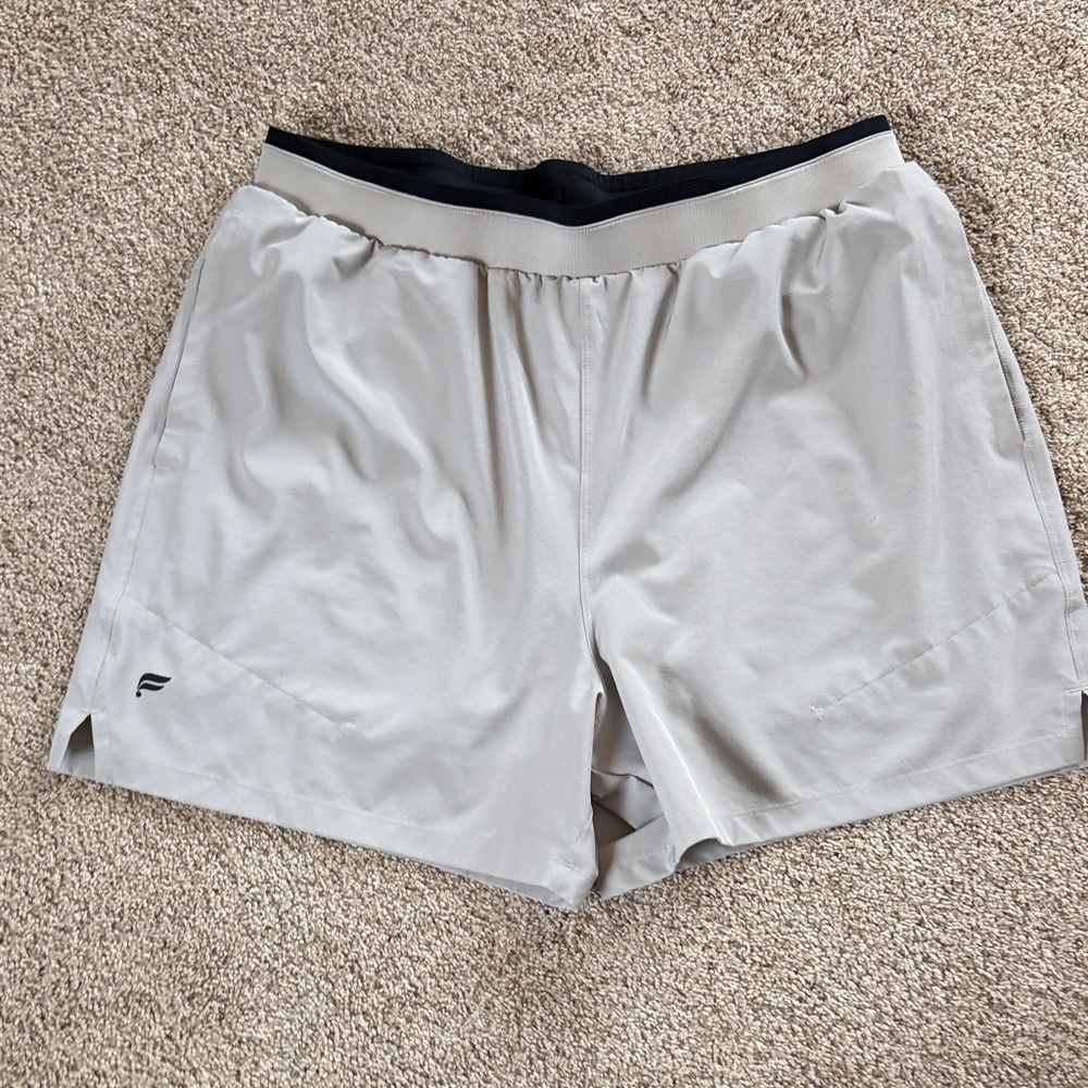 Men's Gray Athletic Shorts- lightweight with mesh lining and pockets
